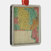Kaart van Massachusetts Metalen Ornament (Rechts)