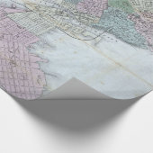 kaart van Massachusetts uit Boston (1870) Cadeaupapier (Hoek)