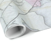 kaart van Massachusetts uit Boston (1870) Cadeaupapier (Rol Hoek)