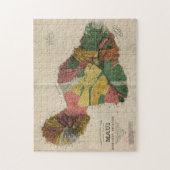  kaart van Maui Hawaii (1885) Legpuzzel (Verticaal)