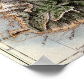 Kaart van Mauritius, illustratie "Paul et Virginie Poster (Hoek)