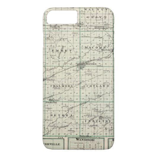 Kaart van McDonough County, Rushville Case-Mate iPhone Case (Achterkant)
