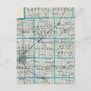 Kaart van McLean County en Le Roy