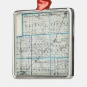 Kaart van McLean County en Le Roy Metalen Ornament (Links)