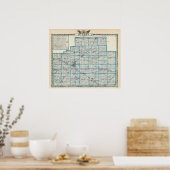 Kaart van McLean County en Le Roy Poster (Keuken)