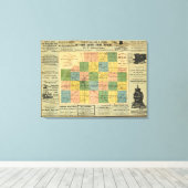 Kaart van McLean County, Illinois 1886 Canvas Afdruk (Insitu (Houten vloer))
