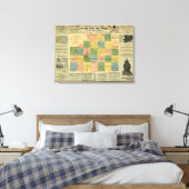 Kaart van McLean County, Illinois 1886 Canvas Afdruk (Insitu (Slaapkamer))