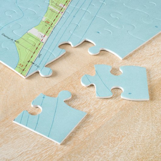  kaart van Melbourne Florida (1949) Legpuzzel (Zijkant)