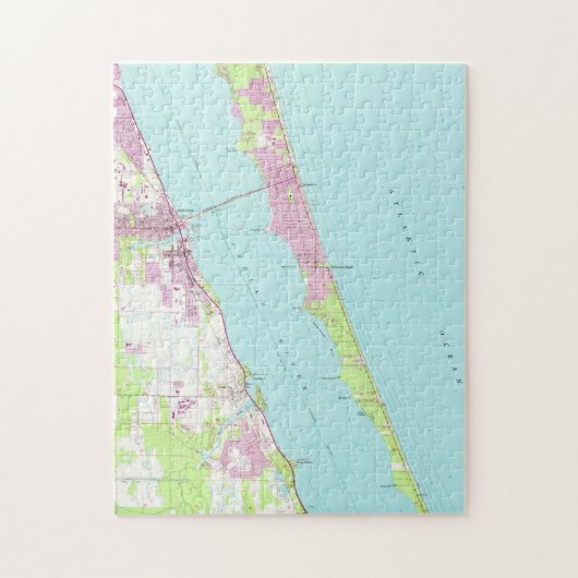  kaart van Melbourne Florida (1949) Legpuzzel (Verticaal)