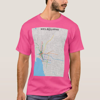 Kaart van Melbourne Transit T-shirt