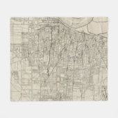  kaart van Memphis Tennessee (1911) Fleece Deken (Voorkant (Horizontaal))