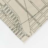  kaart van Memphis Tennessee (1911) Fleece Deken (Hoek)