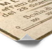  kaart van Messina Italië (1900) Poster (Hoek)