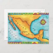 Kaart van Mexico (Voorkant / Achterkant)
