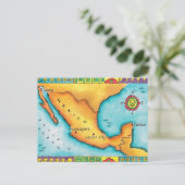 Kaart van Mexico (Staand voorkant)