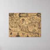  kaart van Mexico (1600) Canvas Afdruk (Voorkant)