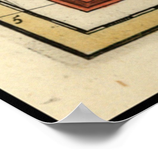 kaart van Mexico (1708) Poster (Hoek)