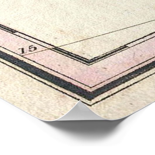  kaart van Mexico (1827) Poster (Hoek)