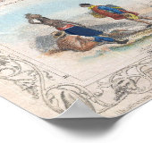  kaart van Mexico (1851) Poster (Hoek)