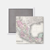  kaart van Mexico (1855) Magneet (Voorkant / Achterkant)