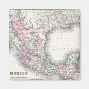  kaart van Mexico (1855) Magneet