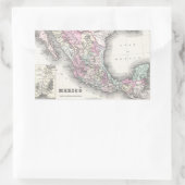 kaart van Mexico (1855) Rechthoekige Sticker (Tas)