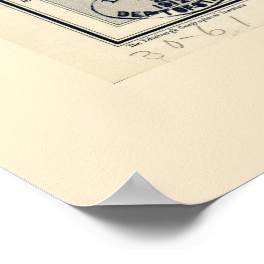 Kaart van Mexico (1911) Poster (Hoek)