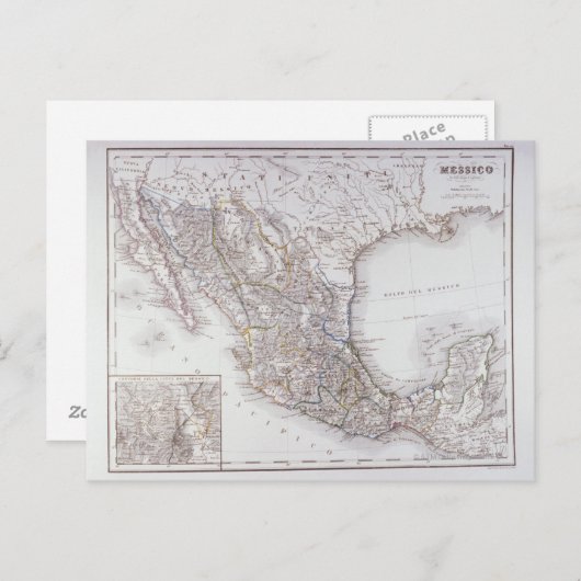 Kaart van Mexico 2 (Voorkant / Achterkant)