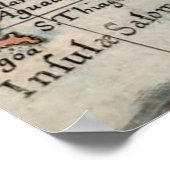 Kaart van Mexico-Amerika Poster (Hoek)