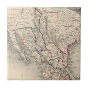 Kaart van Mexico, Californië en Texas Tegeltje