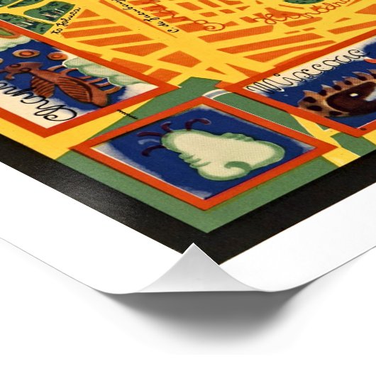  kaart van Mexico City and Valley 1935 Perfect Poster (Hoek)