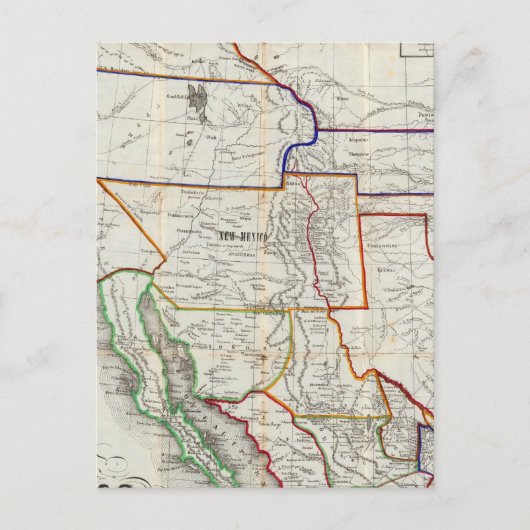 Kaart van Mexico en Californië (Voorkant)