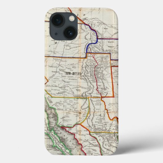 Kaart van Mexico en Californië Case-Mate iPhone Case (Achterkant)