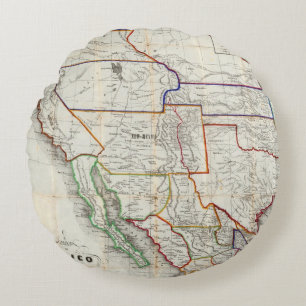 Kaart van Mexico en Californië Rond Kussen