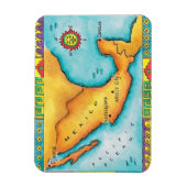 Kaart van Mexico Magneet (Verticaal)