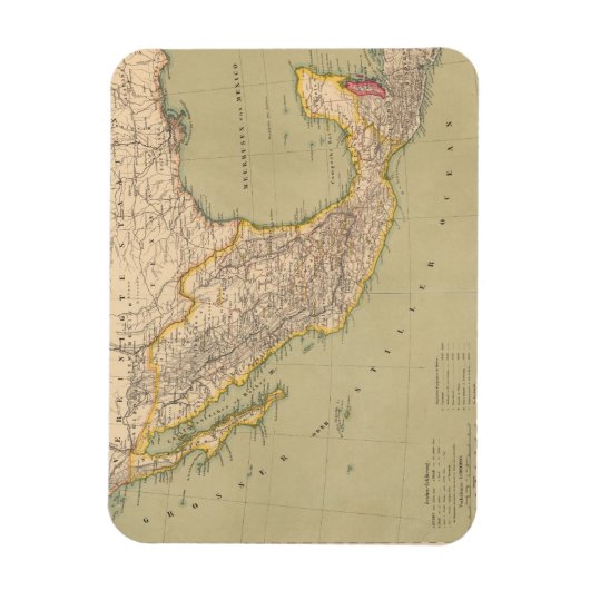 Kaart van Mexico Magneet (Verticaal)