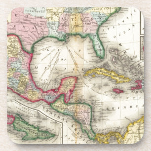 Kaart van Mexico, Midden-Amerika Bier Onderzetter