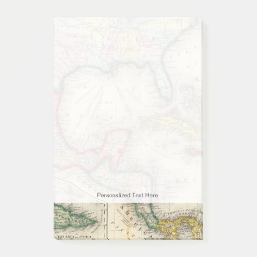 Kaart van Mexico, Midden-Amerika Post-it® Notes (Voorkant)