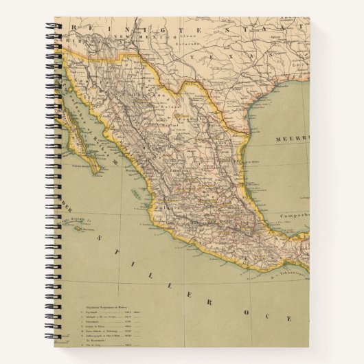 Kaart van Mexico Notitieboek (Voorkant)
