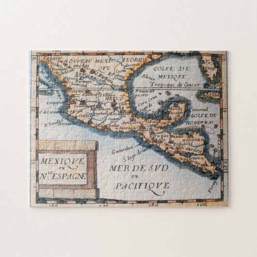 Kaart van Mexico of Nieuw-Spanje | 1625 Legpuzzel (Horizontaal)