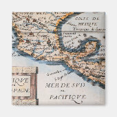 Kaart van Mexico of Nieuw-Spanje | 1625 Magneet (Voorkant)