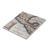Kaart van Mexico of Nieuw-Spanje | 1625 Tegeltje (Zijkant)