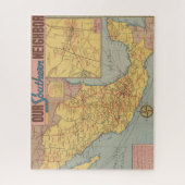 Kaart van Mexico - "Onze zuidelijke buur" Legpuzzel (Verticaal)