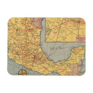 Kaart van Mexico - "Onze zuidelijke buur" Magneet