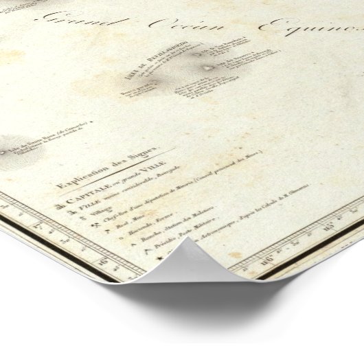 Kaart van Mexico Poster (Hoek)