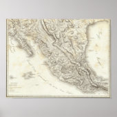 Kaart van Mexico Poster (Voorkant)