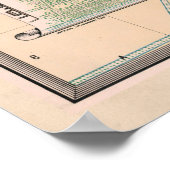  kaart van Mexico-stad (1886) Poster (Hoek)