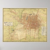 Kaart van Mexico-Stad van 1907 Poster (Voorkant)