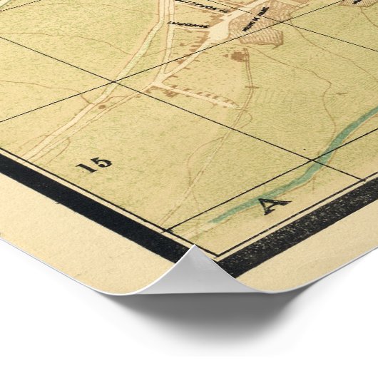 Kaart van Mexico-Stad van 1907 Poster (Hoek)