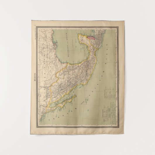 Kaart van Mexico Wandkleed (Voorkant)